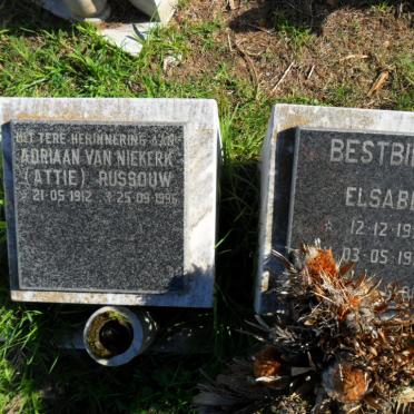 RUSSOUW Adriaan van Niekerk 1912-1996 :: BESTBIER Elsabe 1936-1996