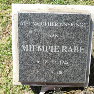 RABE Miempie 1922-2004