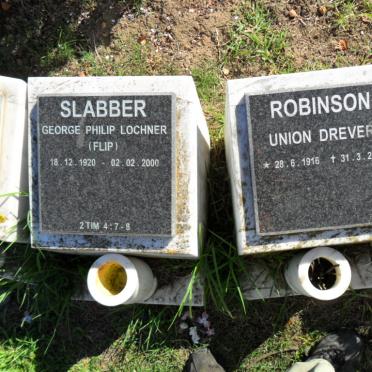 SLABBER George Philip Lochner 1920-2000 :: ROBINSON Union Drever 1916-2000