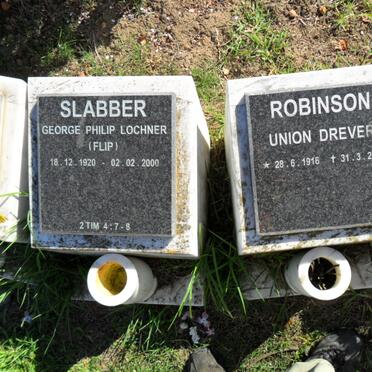 SLABBER George Philip Lochner 1920-2000 :: ROBINSON Union Drever 1916-2000
