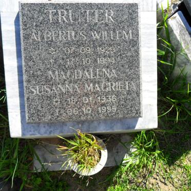 TRUTER Albertus Willem 1929-1994 &amp; Magdalena Susanna Magrieta 1936-1995