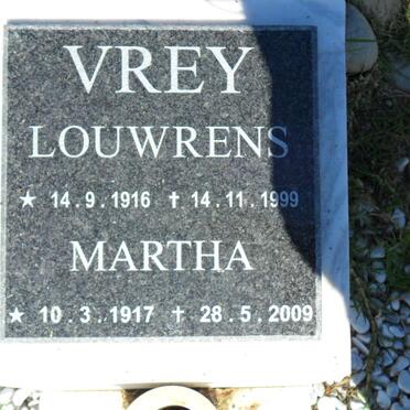 VREY Louwrens 1916-1999 &amp; Martha 1917-2009