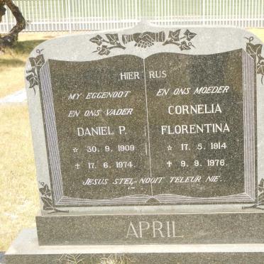 APRIL Daniel P. 1909-1974 &amp; Cornelia Florentina 1914-1976