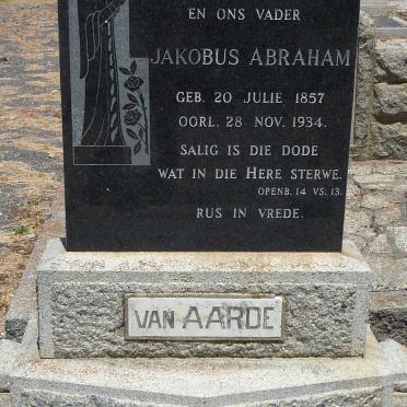 AARDE Jakobus Abraham 1857-1934 &amp; Hester Jacoba BRINK 1879-1976