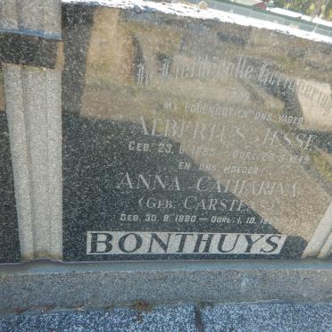 BONTHUYS Albertus Jesse 1883-1949 &amp; Anna Catharina CARSTENS 1890-1969