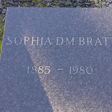 BRATT Sophia D.M. 1885-1980