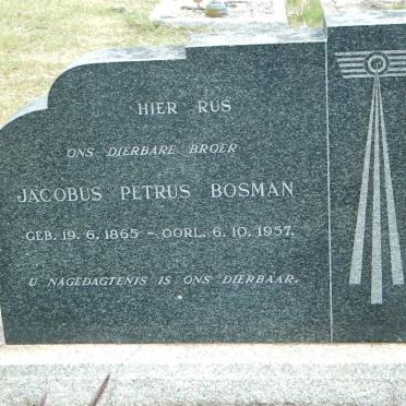 BOSMAN Jacobus Petrus 1865-1957