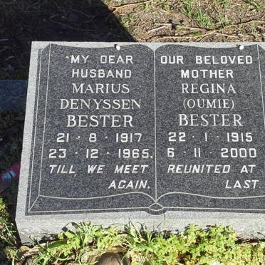 BESTER Marius Denyssen 1917-1965 &amp; Regina 1915-2000