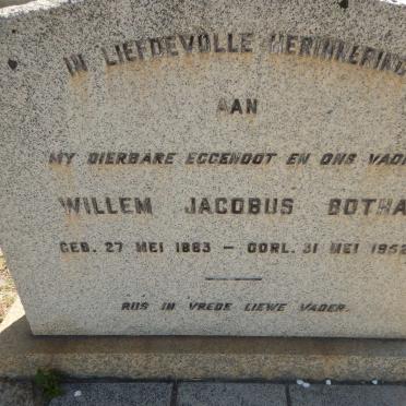 BOTHA Willem Jacobus 1883-1952