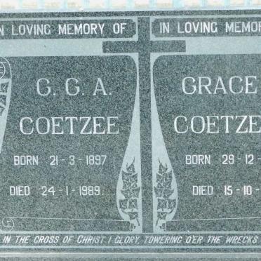 COETZEE G.G.A. 1897-1989 &amp; Grace 1913-1991