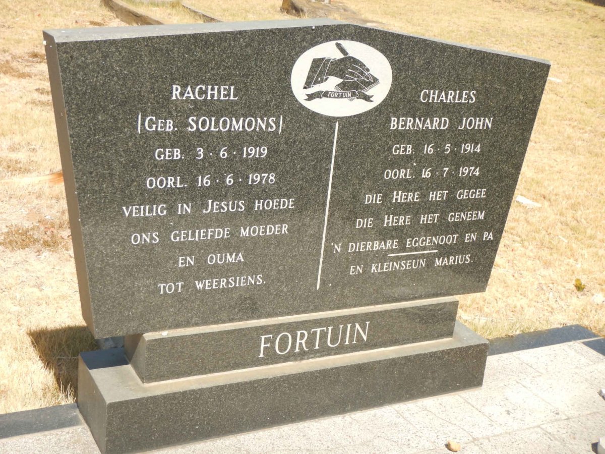 FORTUIN Charles Bernard John 1914-1974 &amp; Rachel SOLOMONS 1919-1978