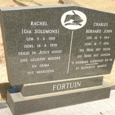 FORTUIN Charles Bernard John 1914-1974 &amp; Rachel SOLOMONS 1919-1978