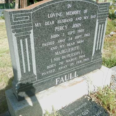 FAULL Percy John 1905-1962 &amp; Marguerite Du PLESSIS 1905-1969 :: FAULL Peggy 1933-2004