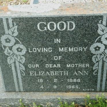 GOOD Elizabeth Ann 1888-1965