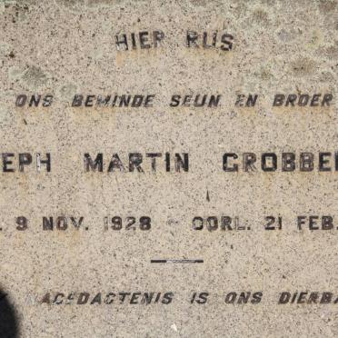 GROBBELAAR Joseph Martin 1928-1941