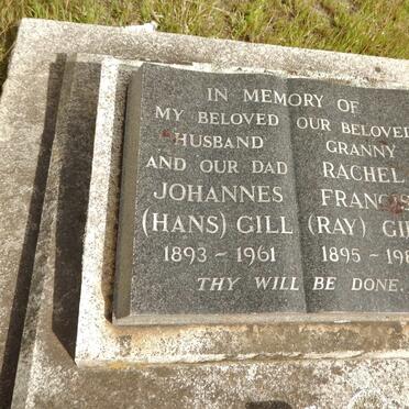 GILL Johannes 1893-1961 &amp; Rachel Francis 1895-1980