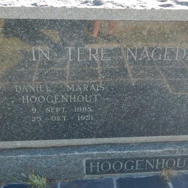 HOOGENHOUT Daniel Marais 1885-1951 &amp; Hendrina C.H. VILJOEN 1887-1971