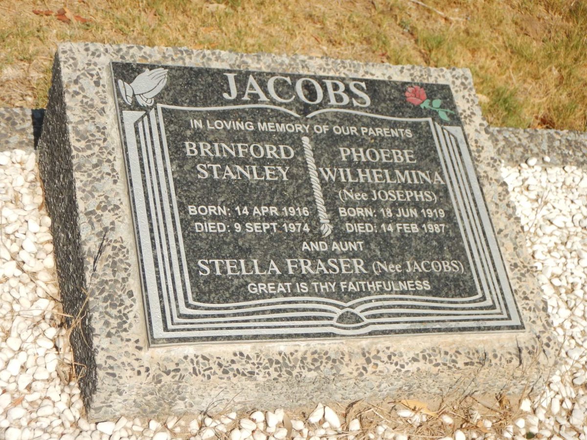 JACOBS Brinford Stanley 1916-1974 &amp; Phoebe Wilhelmina JOSEPHS 1919-1987