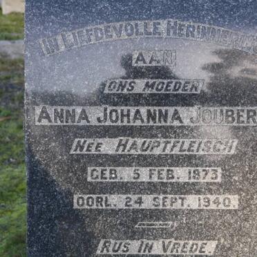JOUBERT Anna Johanna nee HAUPTFLEISCH 1873-1940