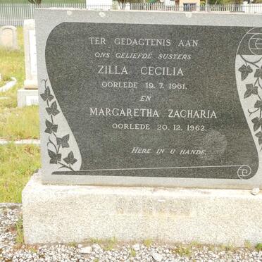 JANSEN Zilla Cecilia -1961 :: JANSEN Margaretha Zacharia -1962