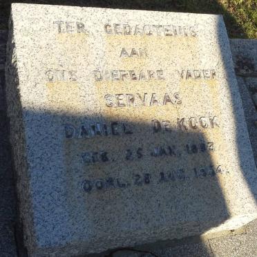 KOCK Servaas Daniel, de 1883-1954
