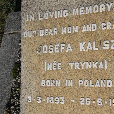 KALISZ Josefa nee TRYNKA 1893-1967