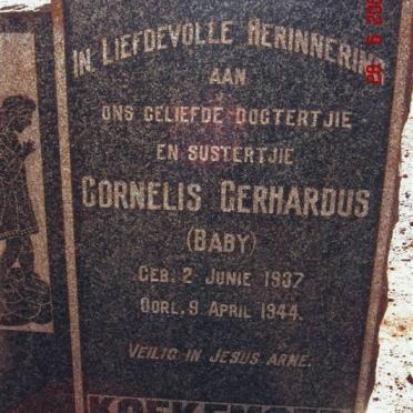 KOEKEMOER Cornelis Gerhardus 1937-1944