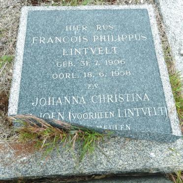 LINTVELT Francois Philippus 1906-1958 &amp; Johanna Christina VILJOEN nee VERMEULEN 1910-1966
