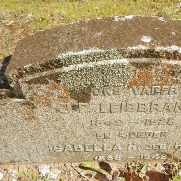 LEIBBRANDT J.P. 1849-1928 &amp; Isabella H. KEET 1856-1942