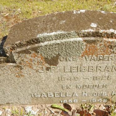 LEIBBRANDT J.P. 1849-1928 &amp; Isabella H. KEET 1856-1942