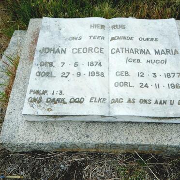 MALHERBE Johan George 1874-1958 &amp; Catharina Maria HUGO 1877-1963