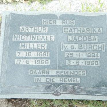 MILLER Arthur Nigtingale 1881-1966 &amp; Catharina Jacoba V.D. BURGH 1884-1960
