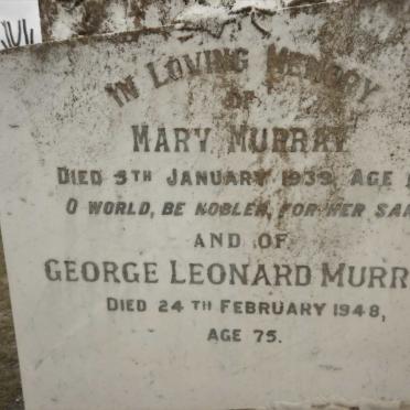 MURRAY George Leonard -1948 &amp; Mary -1939