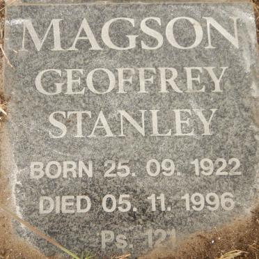 MAGSON Geoffrey Stanley 1922-1996