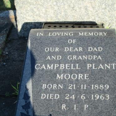 MOORE Campbell Plant 1889-1963 &amp; M.E. -1942