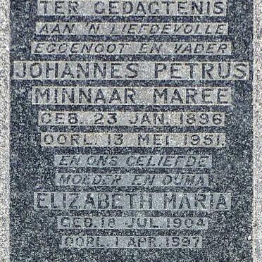 MAREE Johannes Petrus Minnaar 1896-1951 &amp; Elizabeth Maria 1904-1997 :: MAREE Paul Johannes 1932-1955