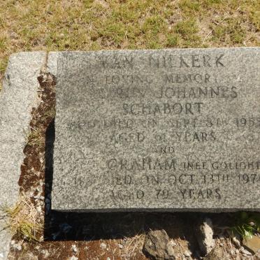 NIEKERK Petrus Johannes Schabort, van -1953 &amp; Mary Graham GOLIGHTLY -1974
