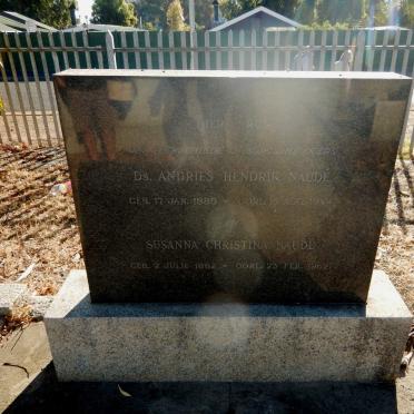 NAUDE Andries Hendrik 1886-1944 &amp; Susanna Christina 1882-1962