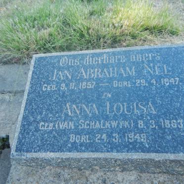 NEL Jan Abraham 1857-1947 &amp; Anna Louisa VAN SCHALKWYK 1863-1949