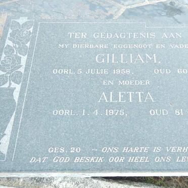 OBERHOLSTER Gilliam -1958 &amp; Aletta -1975