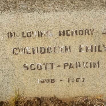 PARKIN Gwendolyn Emily, SCOTT 1898-1967