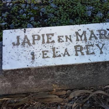 REY Japie, de la &amp; Marie