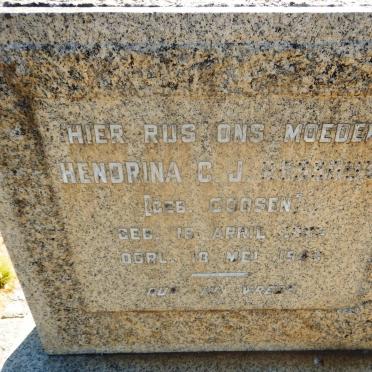 ROSSOUW Hendrina C.J. nee GOOSEN -194?
