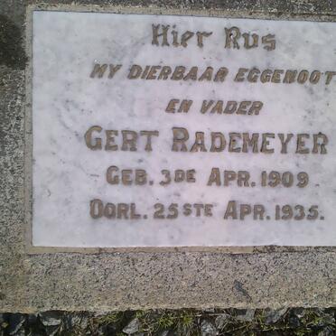 RADEMEYER Gert 1909-1935