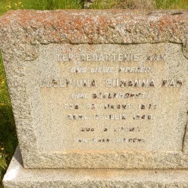RAS Josephina Susanna nee BADENHORST 1873-1940