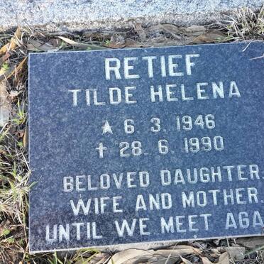 RETIEF Tilda Helena 1946-1990