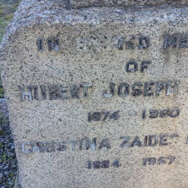 RO? Hubert Joseph 1874-1960 &amp; Christina Zaide? 1884-1957