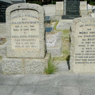 ROSSOUW Johannes Petrus 1881-1943 &amp; Maria Sophia VAN SCHALKWYK 1885-19?4 :: VAN SCHALKWYK Maria Sophia nee RAATH 1852-1928