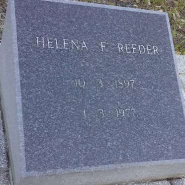 REEDER Helena F. 1897-1977