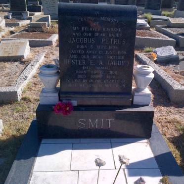 SMIT Jacobus Petrus 1898-1959 &amp; Hester E.A. TOLMAY 1906-1978